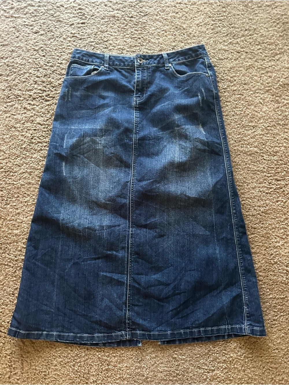 Cato Dark Blue Denim Skirt with Waist Label